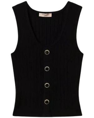 Twinset Sleeveless Tops - Negro