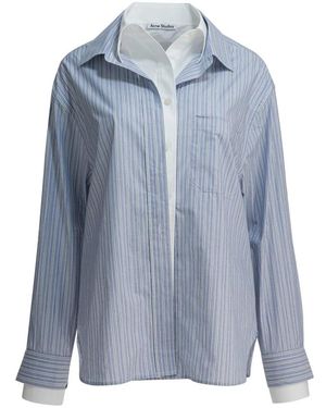 Acne Studios Gelaagde Overhemd Met Knoopsluiting - Blauw