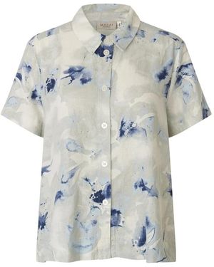Masai Overhemden ,Veelkleurig ,Shirt Met Korte Mouwen - Blauw