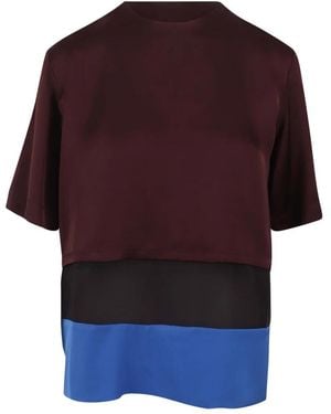 Christian Wijnants Tuno Colorblock Top - Lila