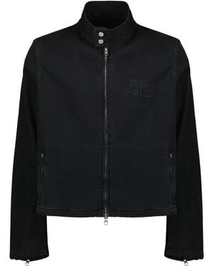 Courreges Denim Jackets - Black