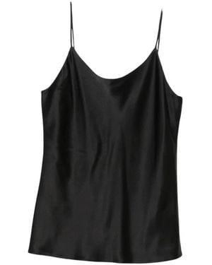 Max Mara Seiden-Satin-Top - Schwarz