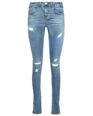 One Teaspoon Vaqueros Skinny Azules Con Tobillos Deshilachados, Mujer, Talla