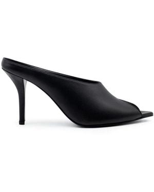 Gia Borghini Heeled Mules - Black