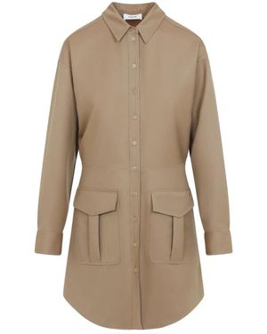 Celine Kleedjes ,Wol Jurk Van Wol - Naturel