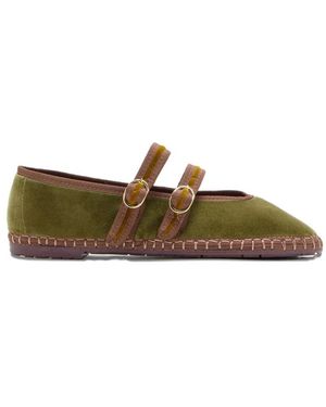 Flabelus Schoenen ,Veelkleurig ,Katoen Claire Mary Jane - Groen