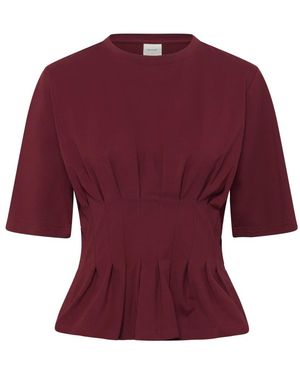Gestuz T-Shirt Met Ronde Hals - Paars
