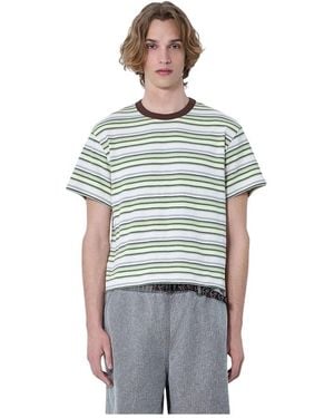 Brain Dead Looped Stripe T-Shirt - Groen