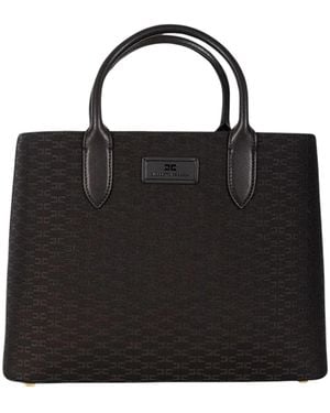 Elisabetta Franchi Shopping Bags - Black