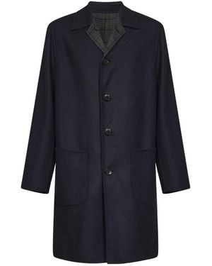 Etro Single-Breasted Coats - Azul