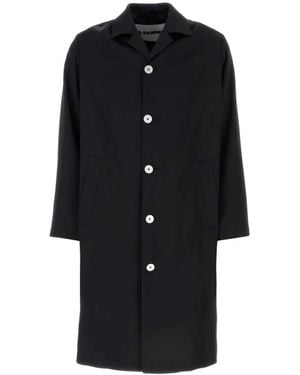 Jil Sander Single-Breasted Coats - Black
