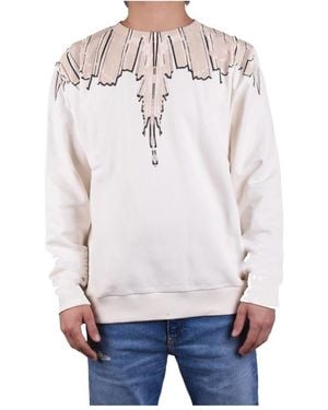 Marcelo Burlon Hoodies & Sweatvesten ,Wit ,Katoen Sweatshirt
