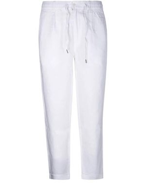 Ralph Lauren Broeken ,Wit ,Linnen Lateef Slim Tapered Fit Linnen Broek