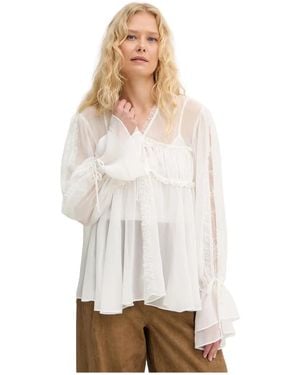 Pinko Zijdeachtige Blouse - Wit