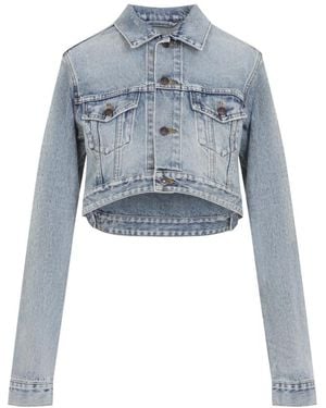 Balenciaga Cropped Jacket - Blauw