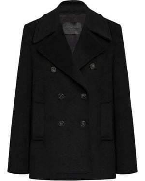 Dondup Peacoat Doppiopetto Regular - Schwarz