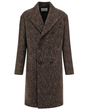 Paolo Pecora Double-Breasted Coats - Marrone