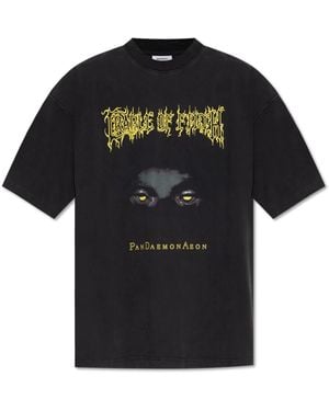 Vetements T-Shirt Mit Druck - Schwarz