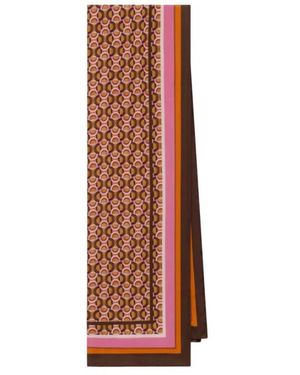 Maliparmi Accessoires ,Veelkleurig ,Wol Stola 70X 200 Collectie Prints - Bruin