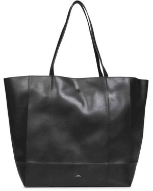 TOTEME Roam Leren Tote - Zwart