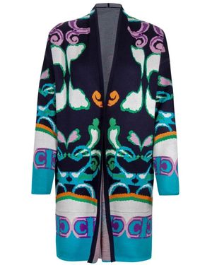 LIEBLINGSSTÜCK Offene Jacke Mit Jacquardmuster - Blau