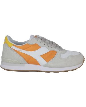 Diadora Retro Running Sneaker Weiß/Zinnia/Zitronenchrom - Grau
