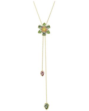 Swarovski Idyllia Y Pendant, Mixed Cuts, Flower, Multicolored, -Tone Plated 5717158 - Mettallic