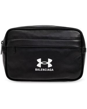 Balenciaga Tassen ,Zwart ,Leer Cosmetische Tas Met Logo