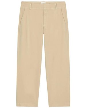Closed Cropped Trousers - Natural