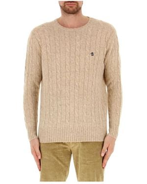 Ballantyne Round-Neck Knitwear - Natural