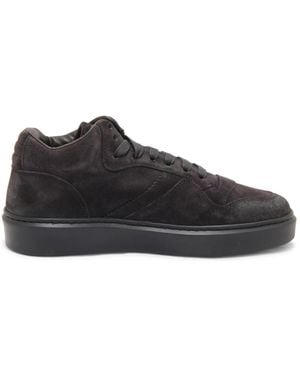スニーカー Doucal's Textured Black Trainers Men's fabric and leather sneaker | black - Doucal's