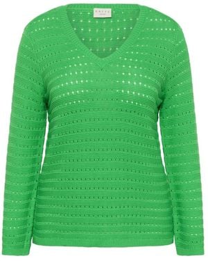 Kaffe V-Neck Knitwear - Verde