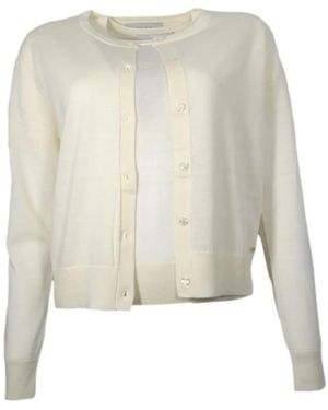 Kaos Truien & Vesten ,Wol Open Gebreide Trui Met Korte Mouw T-Shirt Set - Naturel