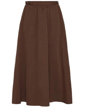 Ichi Midi Skirts - Marron