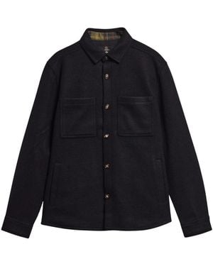 Barbour Marltown Maßgeschneiderte Wollmischungs-Overshirt - Blau
