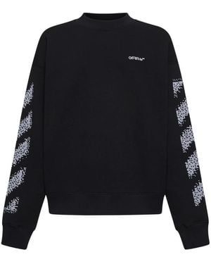 Off-White c/o Virgil Abloh Schwarzer skater-fit sweatshirt mit pixel diag