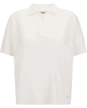 Herno Cotton-Lyocell Jersey Polo - Wit