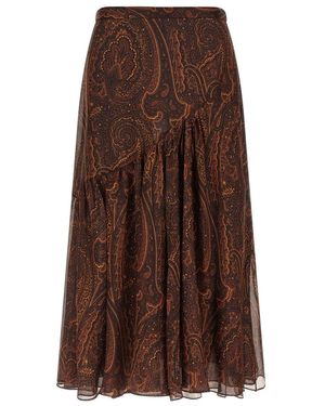 Etro Midi Skirts - Marrón