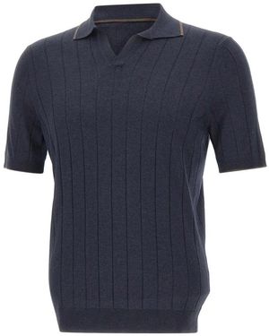 Gran Sasso V-Neck Knitwear - Blue