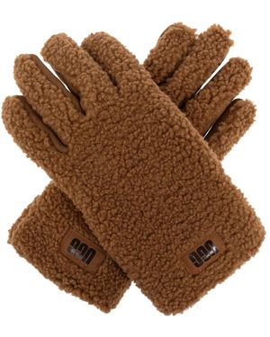 UGG Guanti in pelliccia sintetica - Marrone