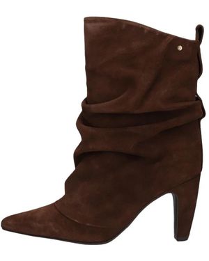 Bronx Schoenen ,Bruin ,Leer Low Jadey Enkellaarsjes