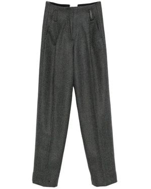 forte_forte Straight Trousers - Grey