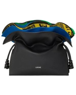 Loewe Flamenco Clutch Millefeuille M - Schwarz