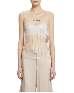 Ann Demeulemeester Ärmelloses Top Mit 'Up - Natur