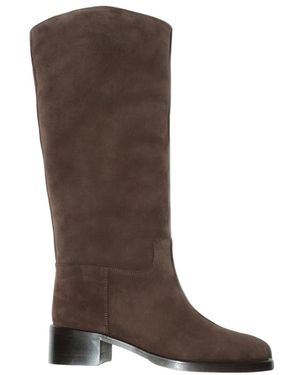 ESTRO Schoenen ,Bruin ,Kniehoge Laarzen Met Lage Hak