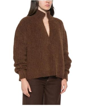 Uma Wang V-Neck Strickware - Braun
