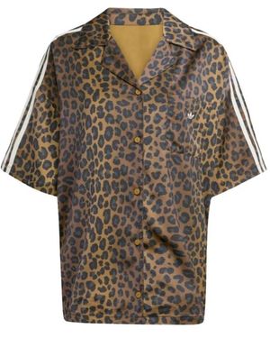 adidas Fitness ,Bruin ,Satijn Satijnen Shirt