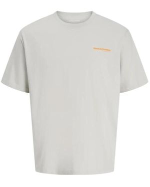 Jack & Jones Tops ,Grijs ,Crew Neck Loose Fit T-Shirt