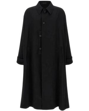 Yohji Yamamoto Trench Coats - Zwart
