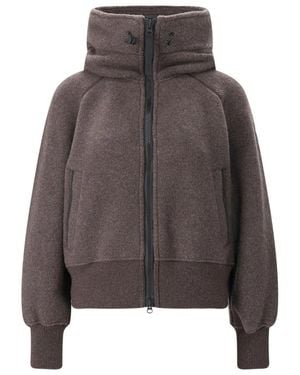 Canada Goose Hoodies & Sweatvesten ,Bruin ,Wol Zip-Through Vesten - Grijs